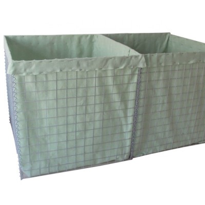 Wire mesh military security sand bastion wall defence/ Defensive flood sandbags gabion wall for sale MIL10