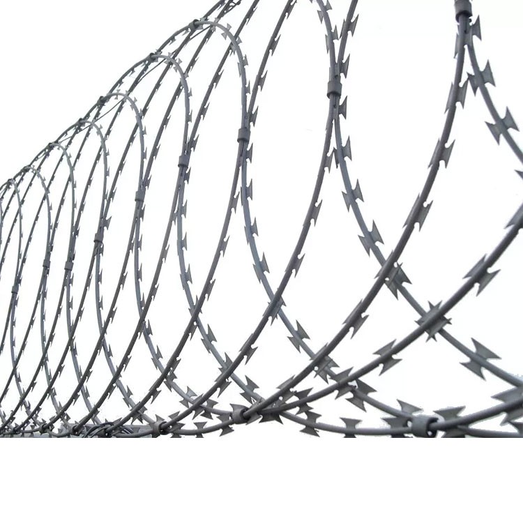 Anping Cbt-65 Flat Razor Barbed Wire Fence/ Flat Wrap Razor Wire Factory